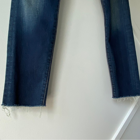 R13 Boy Skinny Mid Rise Dark Wash Jeans - 24 - Picture 10 of 13